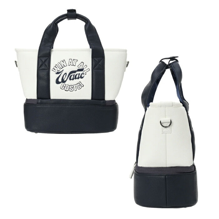 WAAC ワック ゴルフ メンズ レディース UNISEX GRAINY SYNTHETIC LEATHER 2層式カートバッグ 2WAY仕様 保冷機能付き収納スペース 収納力 機能性 シリーズ商品あり 072264801