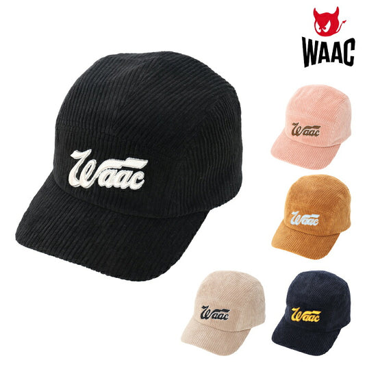 WAAC ワック ゴルフウェア メンズ レディース コーデュロイジェットキャップ 帽子 浅めシルエット 秋冬らしい素材感 アジャスター付き 072264834
