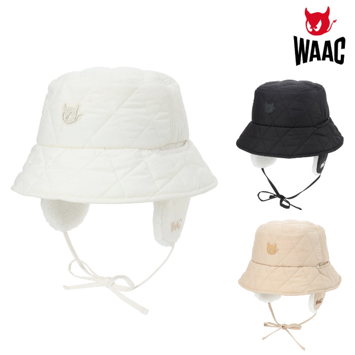 WAAC ワック ゴルフウェア メンズ レディース 中綿耳当てバケットハット 帽子 防寒アイテム 柔らかなシルエット 072264836