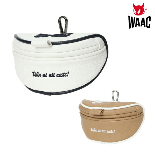 WAAC ワック ゴルフ メンズ レディース UNISEX GRAINY SYNTHETIC LEATHER ボールポーチ 3個収納 カラビナ付き シリーズ商品あり 072264870