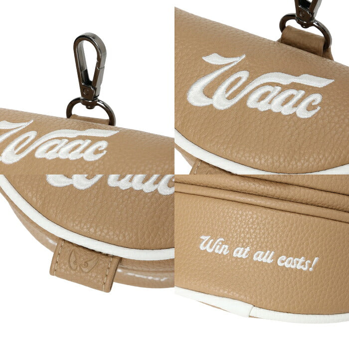 WAAC ワック ゴルフ メンズ レディース UNISEX GRAINY SYNTHETIC LEATHER ボールポーチ 3個収納 カラビナ付き シリーズ商品あり 072264870