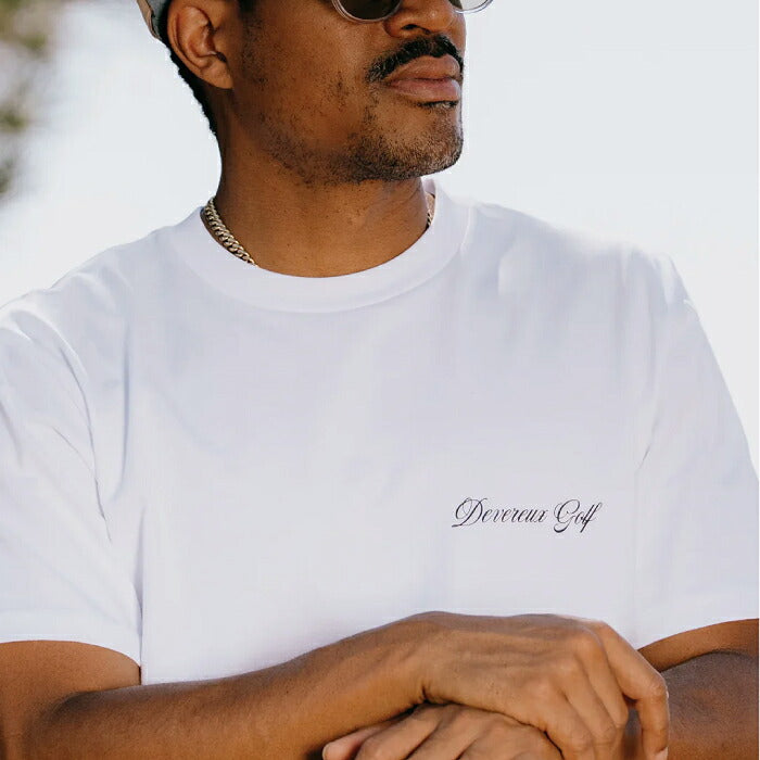 DEVEREUX GOLF デヴァローゴルフ ゴルフウェア メンズ Script Skull Tee 半袖シャツ 通気性 吸湿性 綿100% コットン100% 075362001