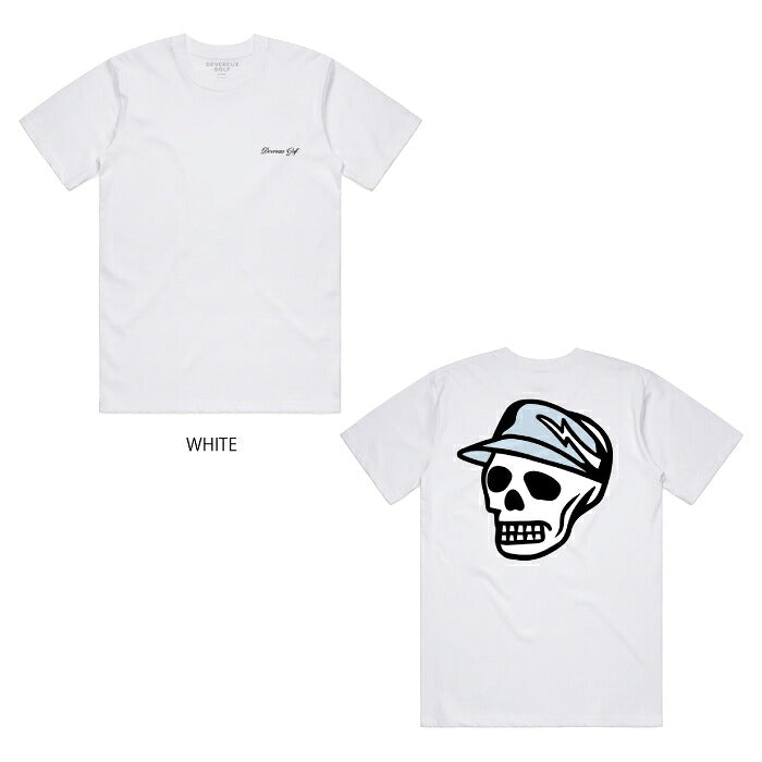 DEVEREUX GOLF デヴァローゴルフ ゴルフウェア メンズ Script Skull Tee 半袖シャツ 通気性 吸湿性 綿100% コットン100% 075362001