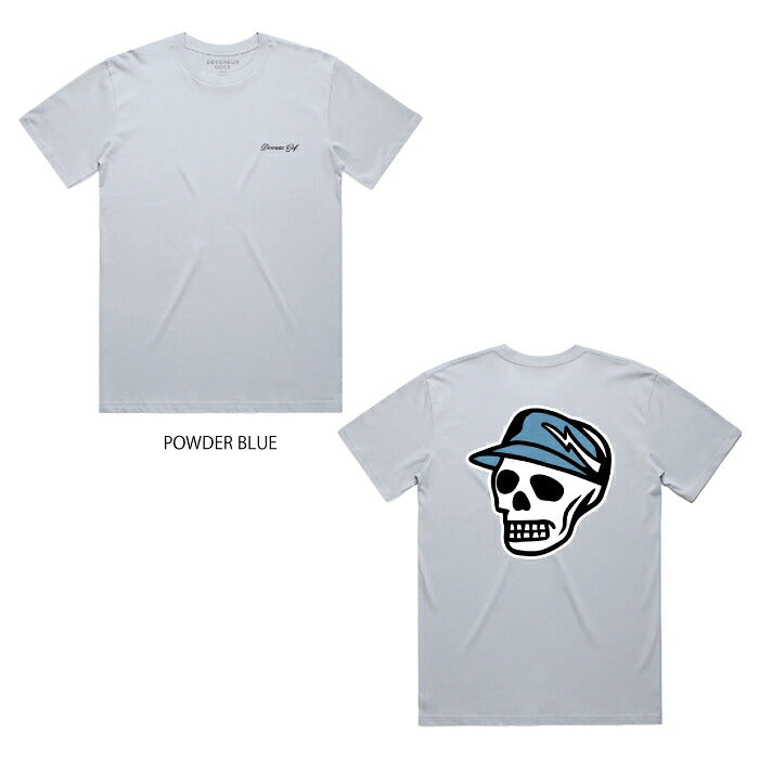 DEVEREUX GOLF デヴァローゴルフ ゴルフウェア メンズ Script Skull Tee 半袖シャツ 通気性 吸湿性 綿100% コットン100% 075362001