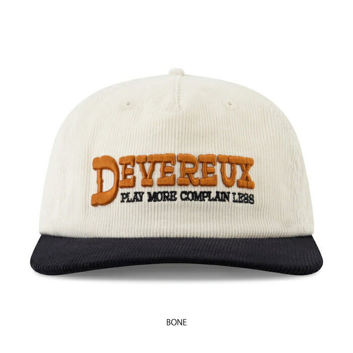 DEVEREUX GOLF デヴァローゴルフ ゴルフウェア メンズ レディース Heffy Road Sign Hat キャップ 帽子 レトロ＆クラシカル コットン100%コーデュロイ アジャスター調整可能 075364801