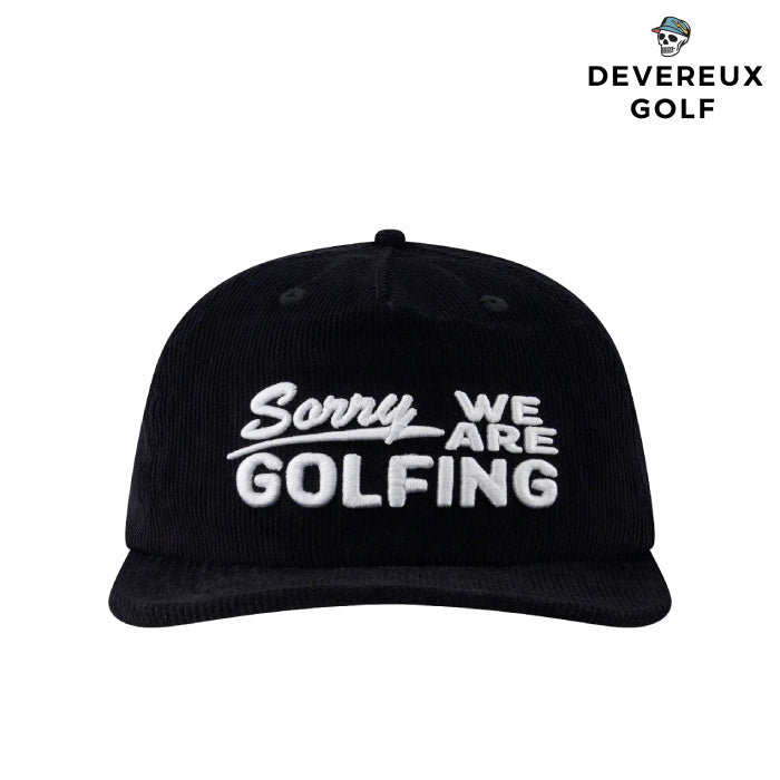 DEVEREUX GOLF デヴァローゴルフ ゴルフウェア メンズ レディースSorry We Are Golfing Hat キャップ 帽子 コーデュロイ 太字刺繍 コットン100% 綿 075364802