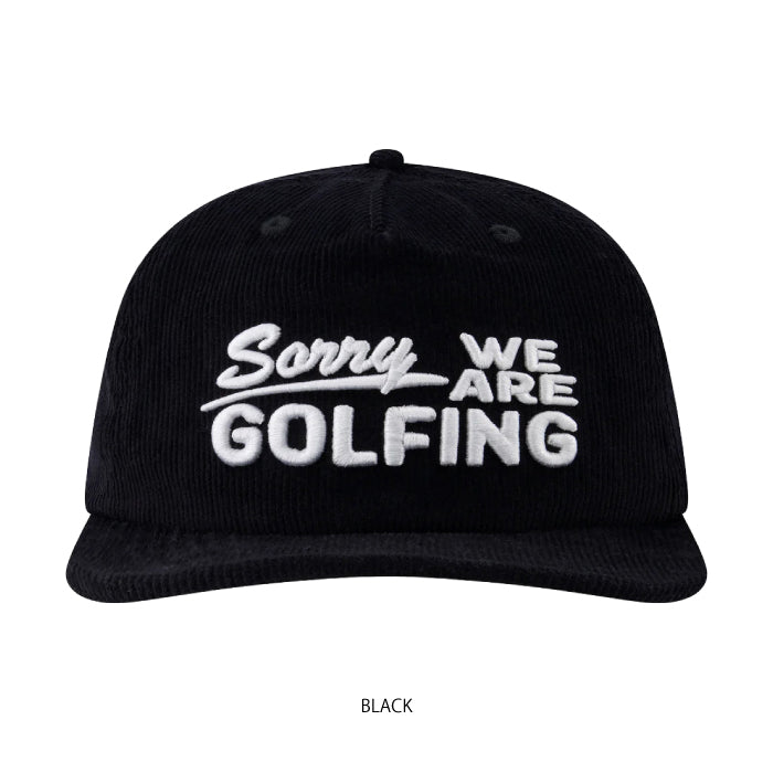 DEVEREUX GOLF デヴァローゴルフ ゴルフウェア メンズ レディースSorry We Are Golfing Hat キャップ 帽子 コーデュロイ 太字刺繍 コットン100% 綿 075364802