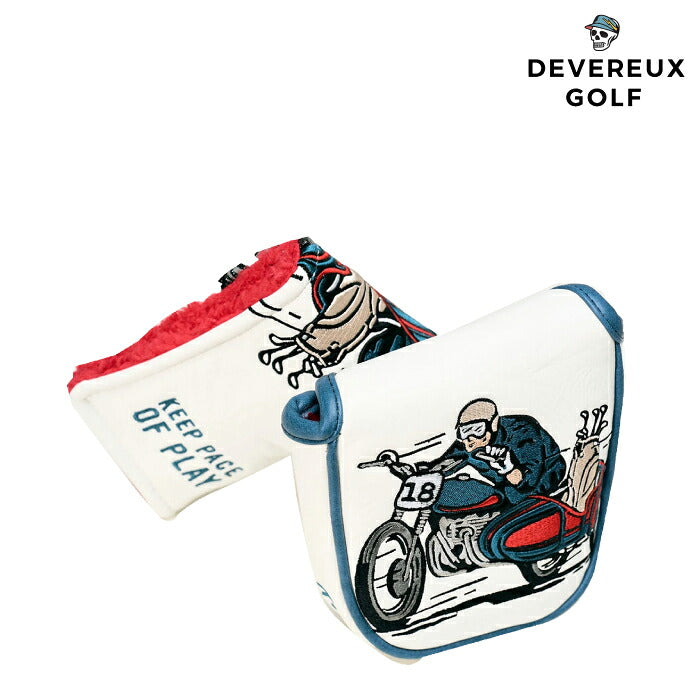DEVEREUX GOLF デヴァローゴルフ メンズ レディース Checkered Sidecar Mallet Cover マレットパターカバー ユニバーサルデザイン センターシャフトのマレットパター対応 内側極厚ボア素材 075364833