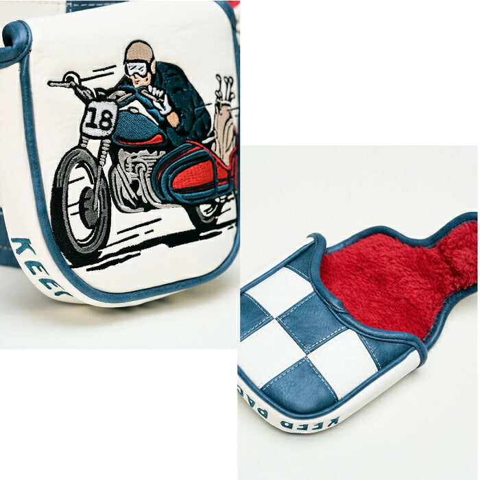 DEVEREUX GOLF デヴァローゴルフ メンズ レディース Checkered Sidecar Mallet Cover マレットパターカバー ユニバーサルデザイン センターシャフトのマレットパター対応 内側極厚ボア素材 075364833