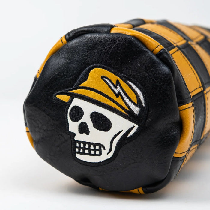DEVEREUX GOLF デヴァローゴルフ メンズ レディース Checkered Barrel Driver Cover ドライバー用バレルヘッドカバー パッチワークチェッカー スカルアイコン 075364851