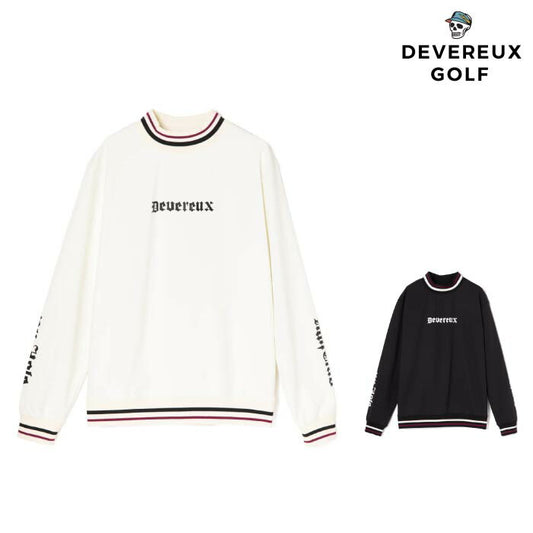DEVEREUX GOLF デヴァローゴルフ ゴルフウェア メンズ 16Runclub ストライプリブモック 長袖 シャツ プルオーバー 075754007