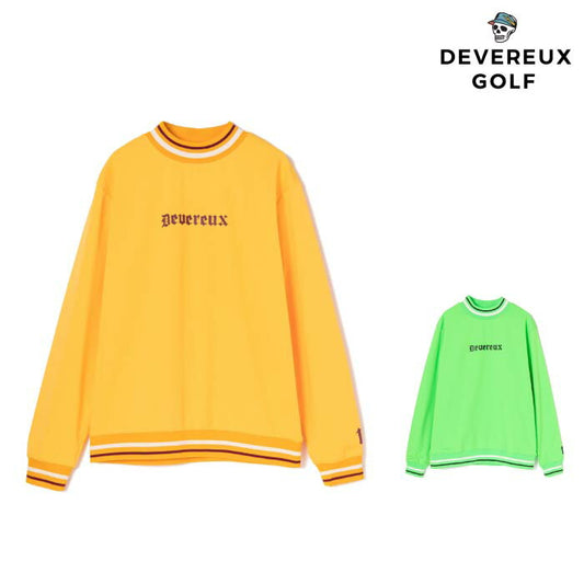 DEVEREUX GOLF デヴァローゴルフ ゴルフウェア メンズ DeadMan Running ストライプリブモック 長袖 シャツ プルオーバー 075754008