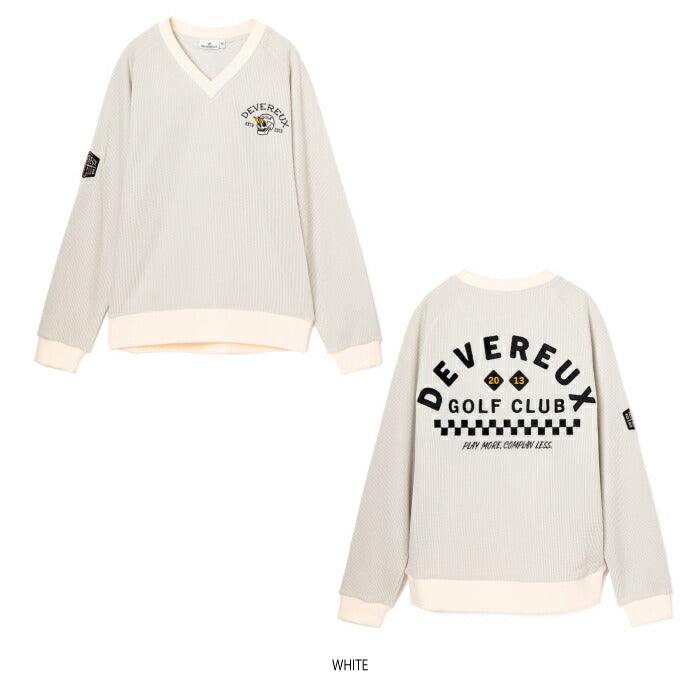 DEVEREUX GOLF デヴァローゴルフ ゴルフウェア メンズ ショッカースカルクォーターゲージ 裏付きプルオーバー 型崩れ防止 防寒性 075754015