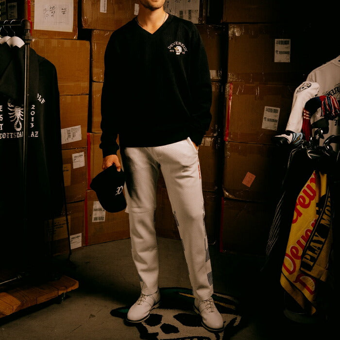 DEVEREUX GOLF デヴァローゴルフ ゴルフウェア メンズ ショッカースカルクォーターゲージ 裏付きプルオーバー 型崩れ防止 防寒性 075754015