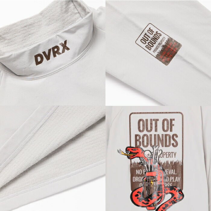 DEVEREUX GOLF デヴァローゴルフ ゴルフウェア メンズ Out of bounds バックフリースモック ロングスリーブ モックネック 長袖シャツ 4WAYストレッチ 防風機能 日本製 075754018