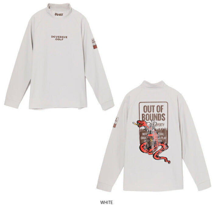 DEVEREUX GOLF デヴァローゴルフ ゴルフウェア メンズ Out of bounds バックフリースモック ロングスリーブ モックネック 長袖シャツ 4WAYストレッチ 防風機能 日本製 075754018