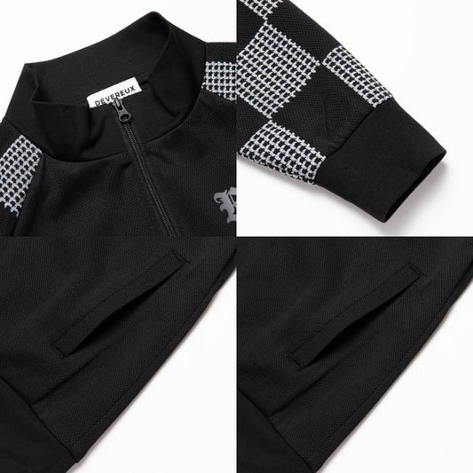 DEVEREUX GOLF デヴァローゴルフ ゴルフウェア メンズ Back9Run club フルジップジャケット ブルゾン セットアップ対応 075754102
