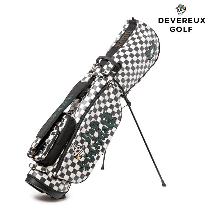 DEVEREUX GOLF デヴァローゴルフ メンズ レディース ALL CHECKER Caddie bag チェッカーフラッグ チェック柄 キャディバッグ 075754830