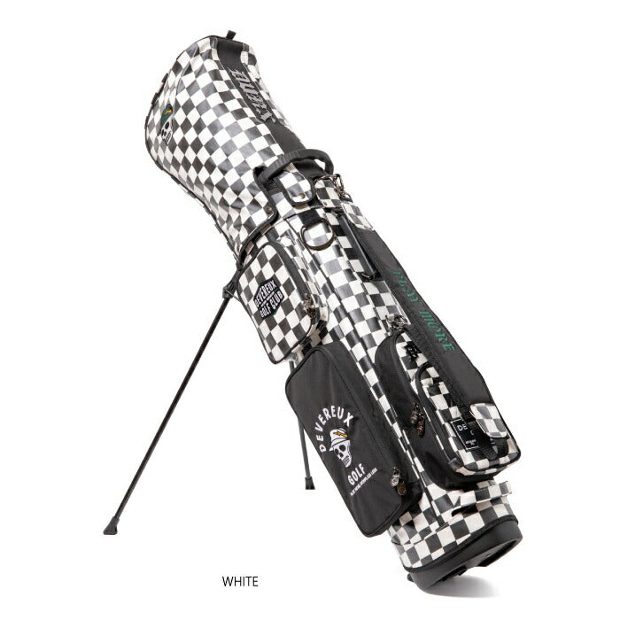 DEVEREUX GOLF デヴァローゴルフ メンズ レディース ALL CHECKER Caddie bag チェッカーフラッグ チェック柄 キャディバッグ 075754830