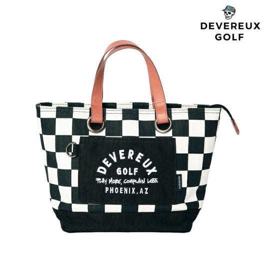 DEVEREUX GOLF デヴァローゴルフ メンズ レディース checker cart bag チェッカーフラッグプリント ポケット仕様 075754835