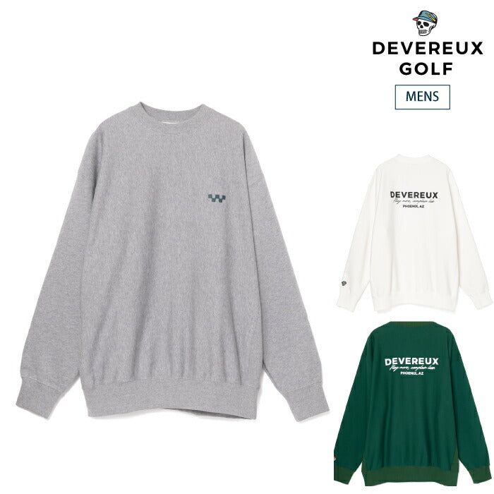 DEVEREUX GOLF デヴァローゴルフゴルフウェア メンズ DVG CREW SWEAT クルーネック スウェデヴ トレーナー 軽量化 速乾性 日本製 075762003