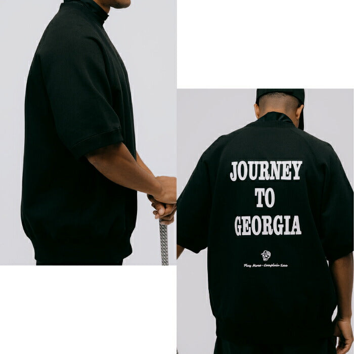 DEVEREUX GOLF デヴァローゴルフ ゴルフウェア メンズ DVG SL SWEAT 半袖スウェットシャツ 軽量 速乾性 日本製 075762013