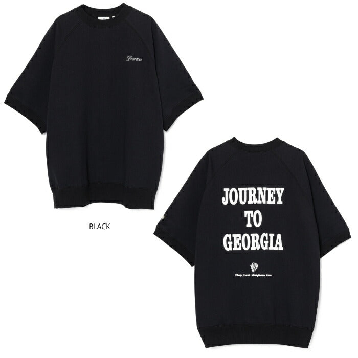 DEVEREUX GOLF デヴァローゴルフ ゴルフウェア メンズ DVG SL SWEAT 半袖スウェットシャツ 軽量 速乾性 日本製 075762013