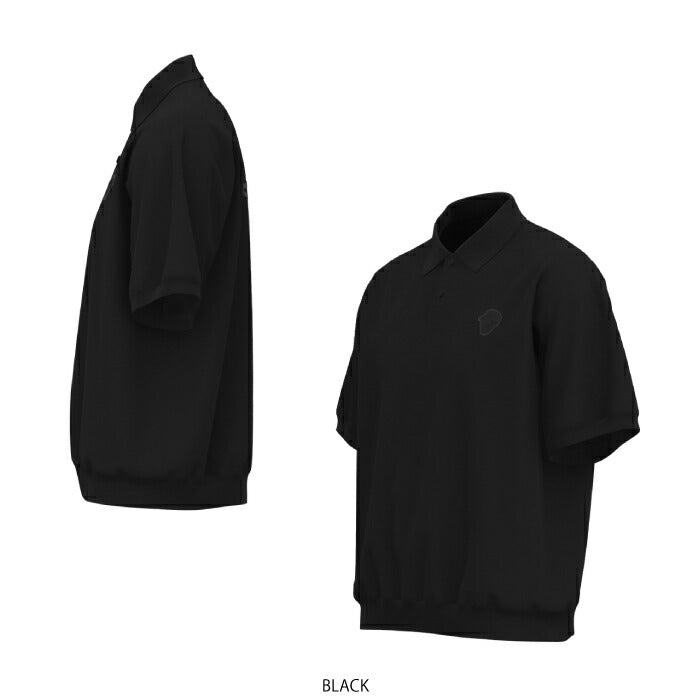 DEVEREUX GOLF デヴァローゴルフゴルフウェア メンズ DVG TECH-SKULL CADDIE POLO 半袖ポロシャツ通気性 吸汗速乾 UVカバー ボックスシルエット 日本製 075762015