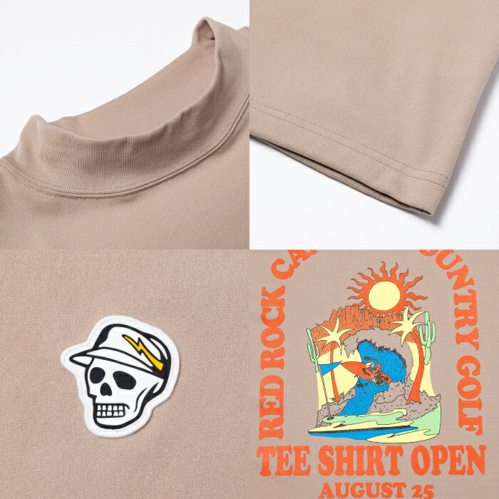 DEVEREUX GOLF デヴァローゴルフゴルフウェア メンズ DVG SEASONAL MOCK T 半袖モックネックシャツストレッチ吸汗速乾 UVカバー 日本製 075762020