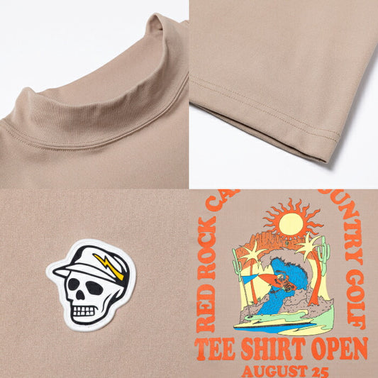 DEVEREUX GOLF デヴァローゴルフ ゴルフウェア メンズ DVG SEASONAL MOCK T 半袖モックネックシャツ ストレッチ 吸汗速乾 UVカット 日本製 075762020