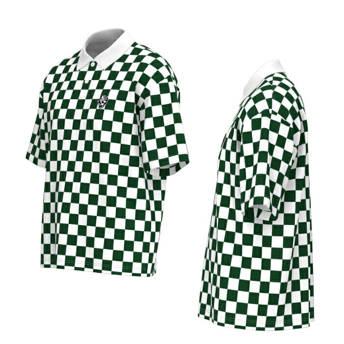 DEVEREUX GOLF デヴァローゴルフゴルフウェア メンズ DVG CHECK MATE POLO 半袖ポロシャツ 形態安定  抗ピル 吸水速乾 UVカバー 075762021
