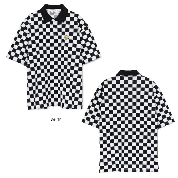 DEVEREUX GOLF デヴァローゴルフゴルフウェア メンズ DVG CHECK MATE POLO 半袖ポロシャツ 形態安定  抗ピル 吸水速乾 UVカバー 075762021