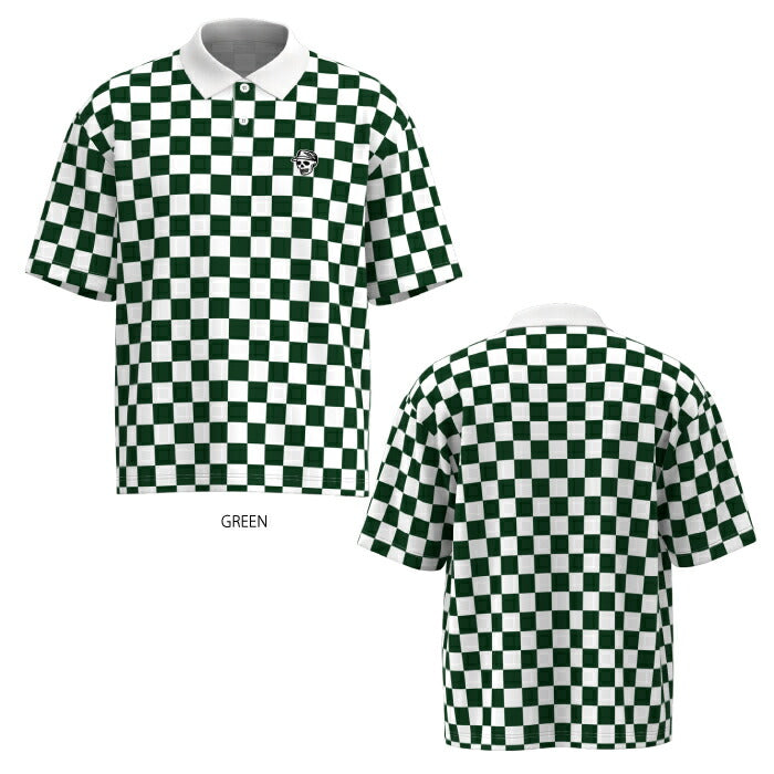 DEVEREUX GOLF デヴァローゴルフゴルフウェア メンズ DVG CHECK MATE POLO 半袖ポロシャツ 形態安定  抗ピル 吸水速乾 UVカバー 075762021