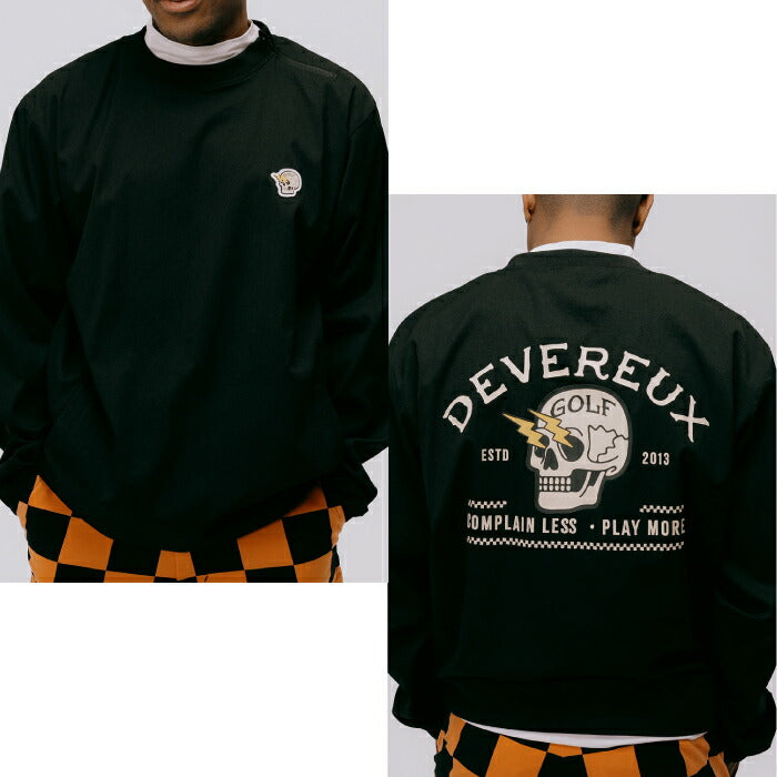 DEVEREUX GOLF デヴァローゴルフゴルフウェア メンズ DVG CREW PASTE 長袖ブルゾン かぶり プルオーバー 4WAYストレッチ撥水機能 UVカバー 接触冷感 075762102