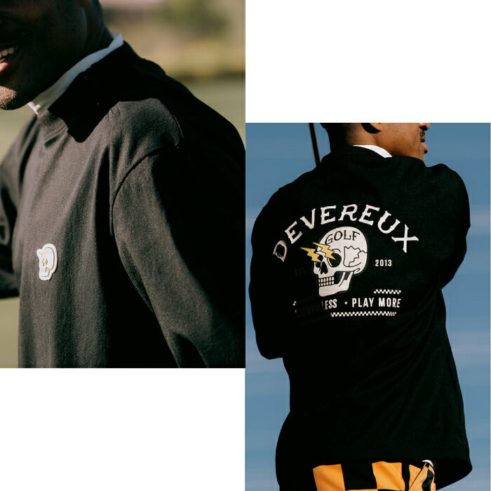 DEVEREUX GOLF デヴァローゴルフゴルフウェア メンズ DVG CREW PASTE 長袖ブルゾン かぶり プルオーバー 4WAYストレッチ撥水機能 UVカバー 接触冷感 075762102