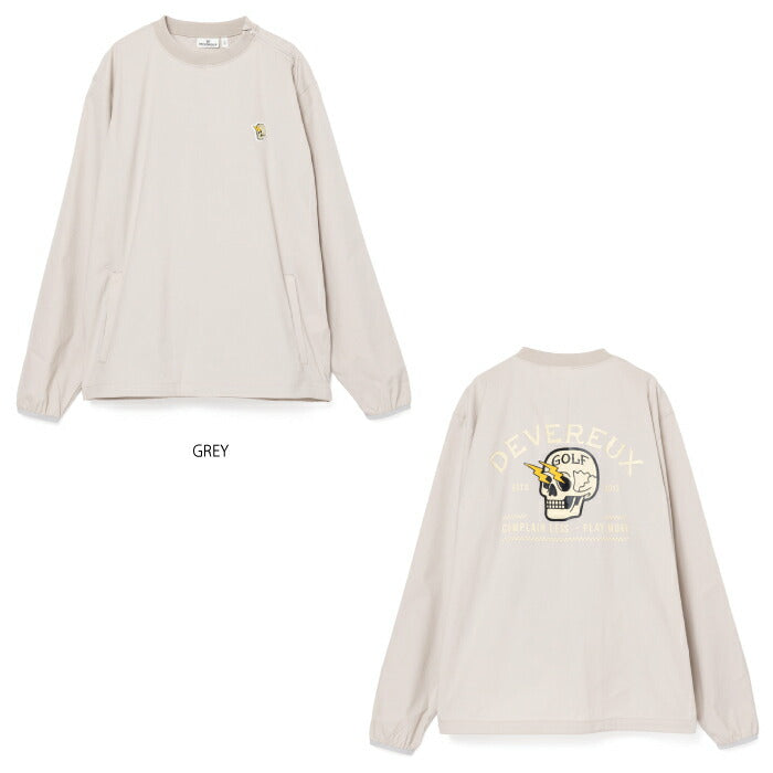 DEVEREUX GOLF デヴァローゴルフゴルフウェア メンズ DVG CREW PASTE 長袖ブルゾン かぶり プルオーバー 4WAYストレッチ撥水機能 UVカバー 接触冷感 075762102