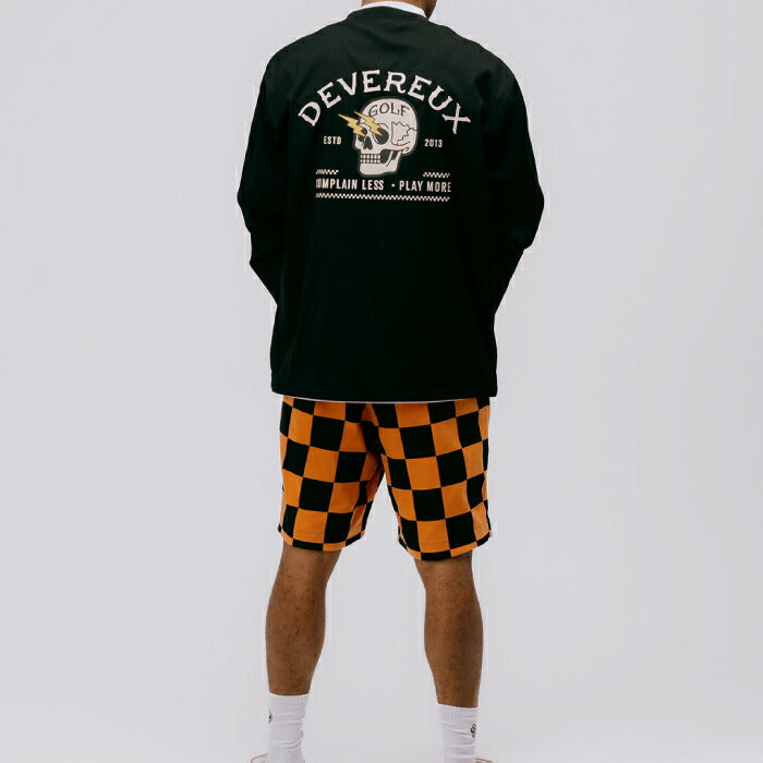 DEVEREUX GOLF デヴァローゴルフゴルフウェア メンズ DVG CREW PASTE 長袖ブルゾン かぶり プルオーバー 4WAYストレッチ撥水機能 UVカバー 接触冷感 075762102