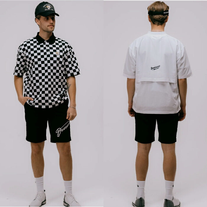 DEVEREUX GOLF デヴァローゴルフゴルフウェア メンズ DVG LOGO HALF PANTS ショートパンツ 撥水加工 速乾性 防シワ イージーケア 075762404