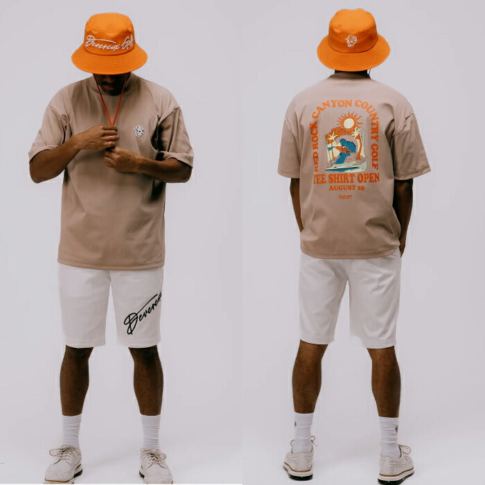 DEVEREUX GOLF デヴァローゴルフゴルフウェア メンズ DVG LOGO HALF PANTS ショートパンツ 撥水加工 速乾性 防シワ イージーケア 075762404