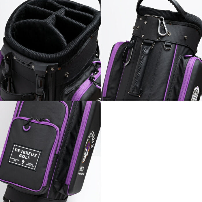 DEVEREUX GOLF デヴァローゴルフメンズ レディース DVG DEEP side POCKET CB キャディバッグ 圧倒的な収納力 専用フードカバー付属 075762810