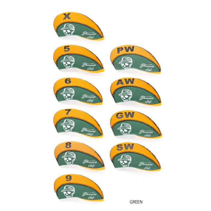 DEVEREUX GOLF デヴァローゴルフメンズ レディース DVG IRON COVER アイアンカバー 大好評 柔らかな質感 独創性 実用性 075762815