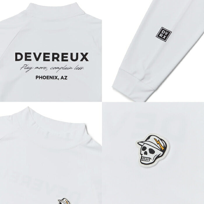DEVEREUX GOLF デヴァローゴルフ ゴルフウェア メンズ DVG STANDARD LS MOCK TEE モックネック長袖Tシャツ 吸水速乾 ストレッチ UVカット 日本製 075764003
