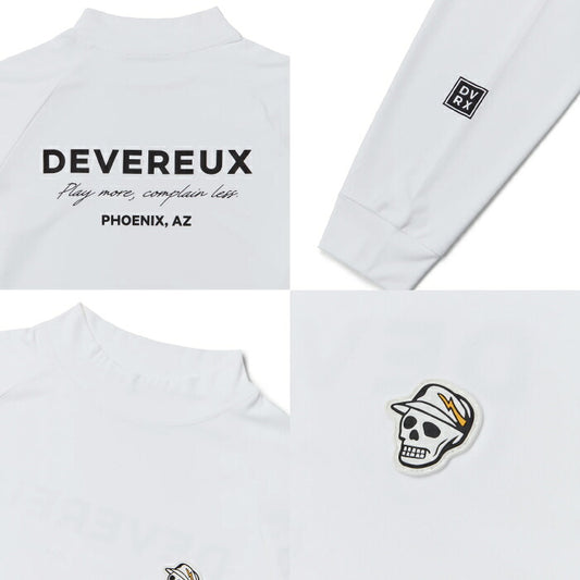 DEVEREUX GOLF デヴァローゴルフ ゴルフウェア メンズ DVG STANDARD LS MOCK TEE モックネック長袖Tシャツ 吸水速乾 ストレッチ UVカット 日本製 075764003