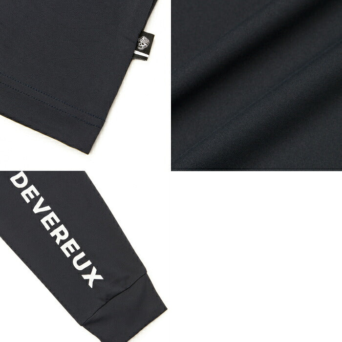 DEVEREUX GOLF デヴァローゴルフ ゴルフウェア メンズ DVG STANDARD LS MOCK TEE モックネック長袖Tシャツ 吸水速乾 ストレッチ UVカット 日本製 075764003