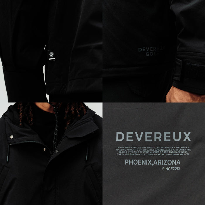 DEVEREUX GOLF デヴァローゴルフ ゴルフウェア メンズ DVG Mountain Jacket マウンテンパーカー 裏地起毛 断熱 保温 軽量 通気性 吸水速乾性 セットアップ 075764107