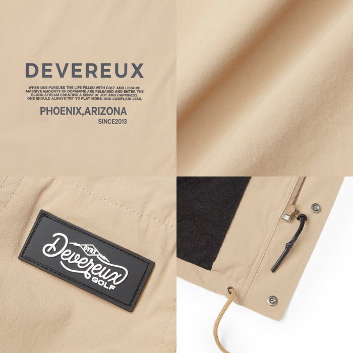 DEVEREUX GOLF デヴァローゴルフ ゴルフウェア メンズ DVG Mountain Jacket マウンテンパーカー 裏地起毛 断熱 保温 軽量 通気性 吸水速乾性 セットアップ 075764107