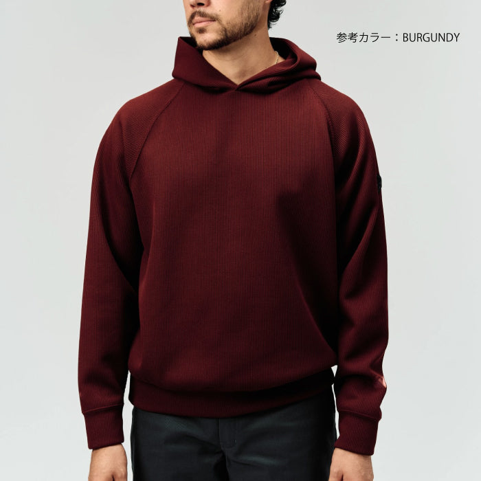 DEVEREUX GOLF デヴァローゴルフ ゴルフウェア メンズ DVG KNIT HOODIE ニット パーカー 軽量 二重構造 引っ掛かりにくい 日本製 075764703