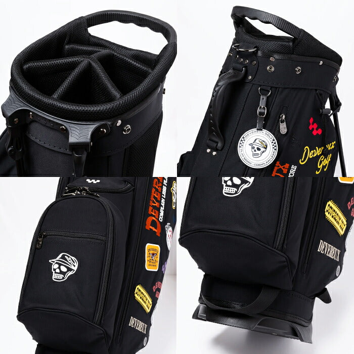 DEVEREUX GOLF デヴァローゴルフ メンズ レディース PIONEER TOWN Logo Assorted CADDIE BAG 新型スタンドキャディバッグ ポケット多数配置 シューズ専用ポケット付属 075764811