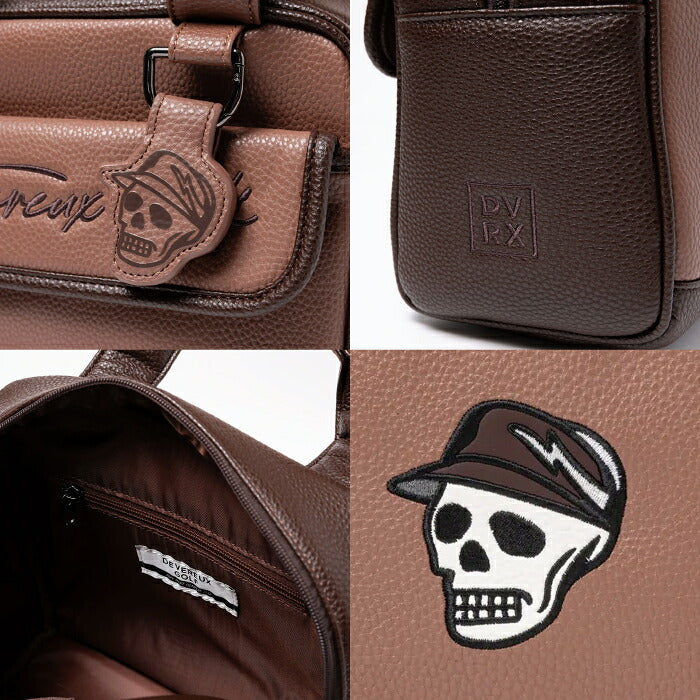 DEVEREUX GOLF デヴァローゴルフ ゴルフウェア メンズ レディース DVG Premium Cart Bag カートバッグ 上質な合成皮革 クラシックな佇まい ダブルハンドル仕様 075764813