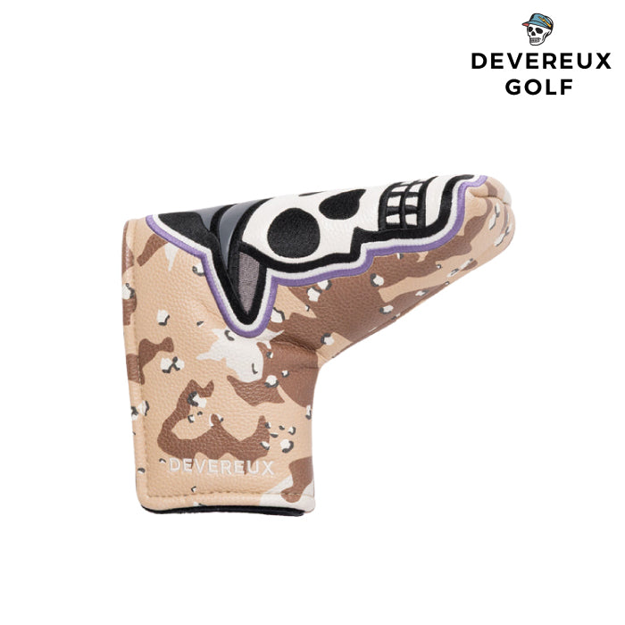 DEVEREUX GOLF デヴァローゴルフ メンズ レディース DVG Skull Icon Blade Headcover ブレードパターカバー ミリタリーテイスト マグネット式の開閉 高品質PUレザー採用 075764829